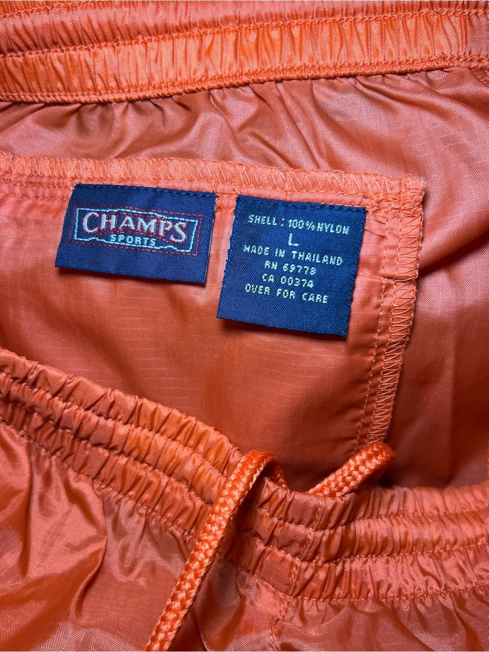 Authentic Y2K Champs Men's Orange Lightweight Windbreaker Jacket/pant set